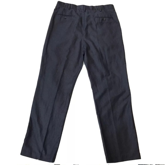 Studio New York by Henry Grethel Mens Gray & Blue Pin Stripe Dress Pants 36X32. - Picture 5 of 10